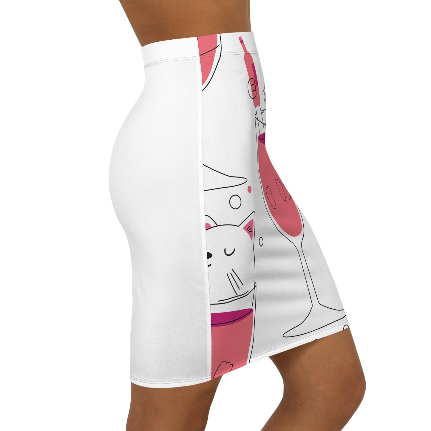Eccentric Trendz Caturday Wine Skirt