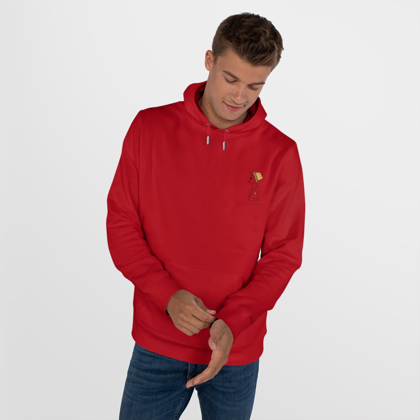 Eccentric Trendz Comfy, Stylish Pullover Smoking Alien Hoodie