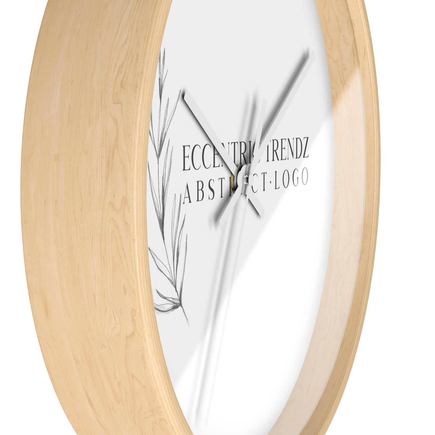 Eccentric Trendz Abstract Logo - Minimal Botanical Wall Clock