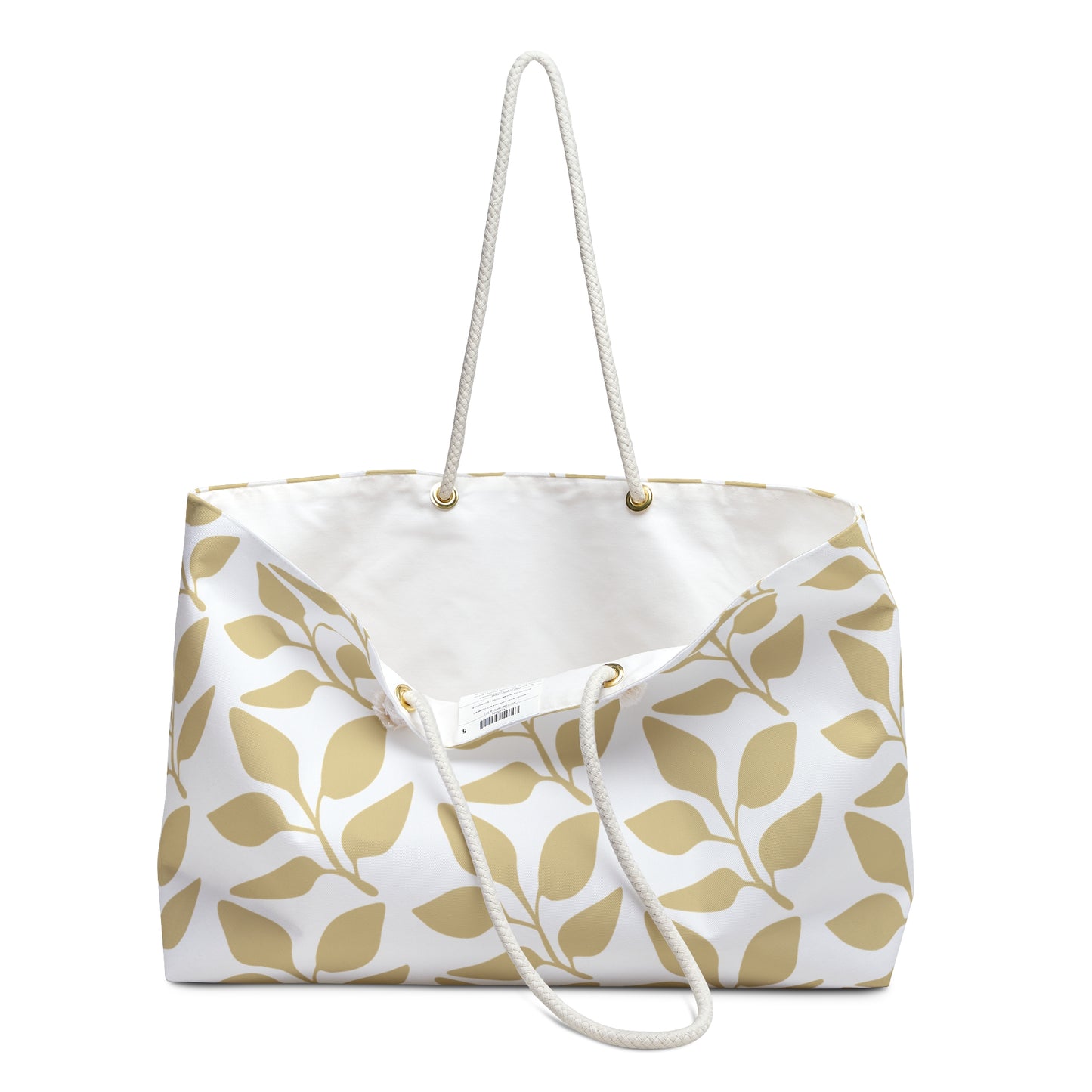 Eccentric Trendz Golden Leaf Floral Weekender Travel Tote Bag