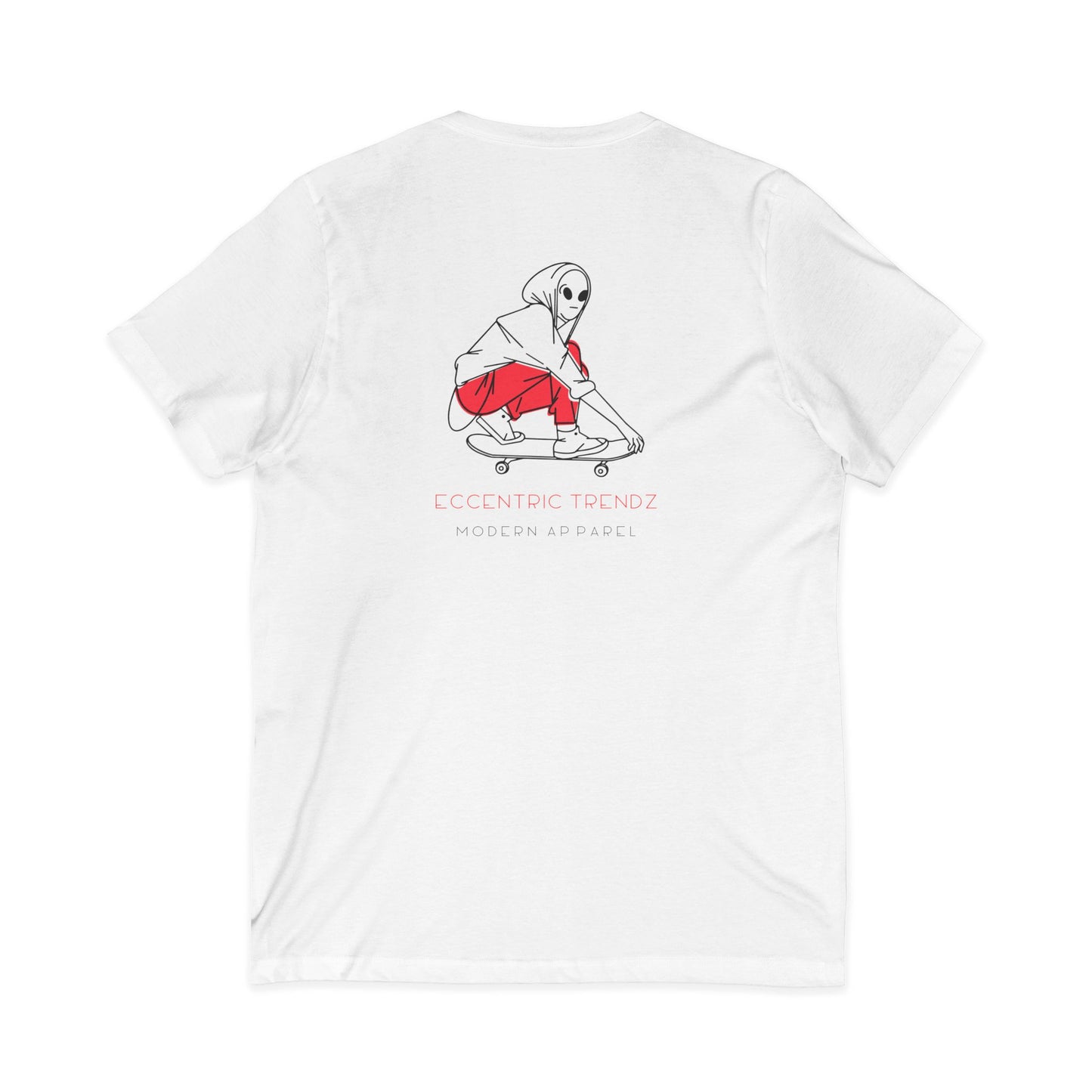 Eccentric Trendz Stylish Soft Cotton V-Neck Tee Skater