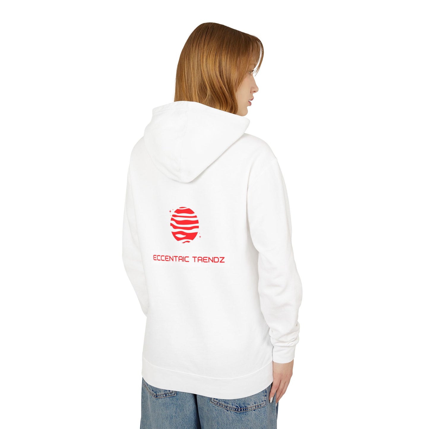 Eccentric Trendz Logo Hoodie — Lightweight Cream Pullover