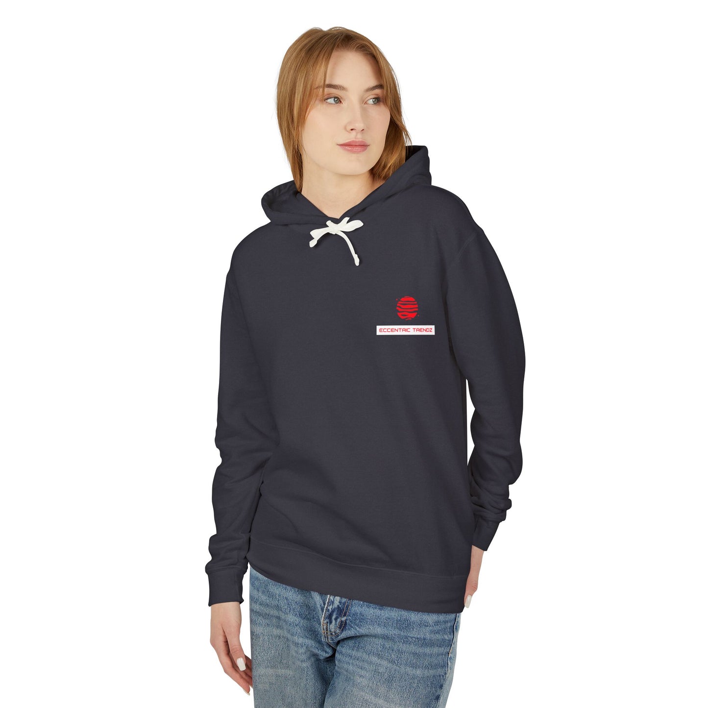 Eccentric Trendz Logo Hoodie — Lightweight Cream Pullover