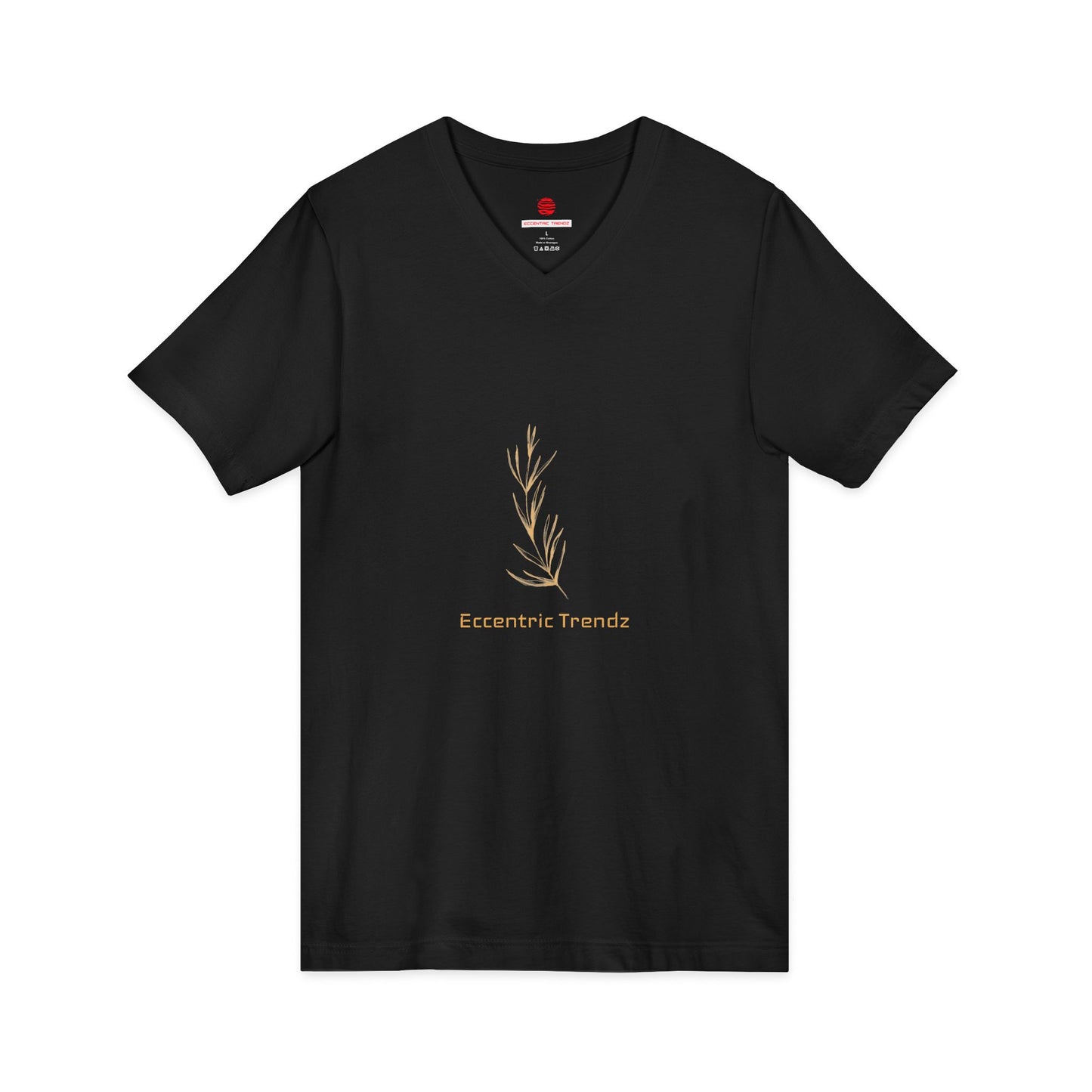 Eccentric Trendz Leaf V-Neck Tee — Stylish Soft Cotton