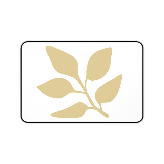 Eccentric Trendz Home Office Mouse Pad Minimalist Beige Botanical Leaf