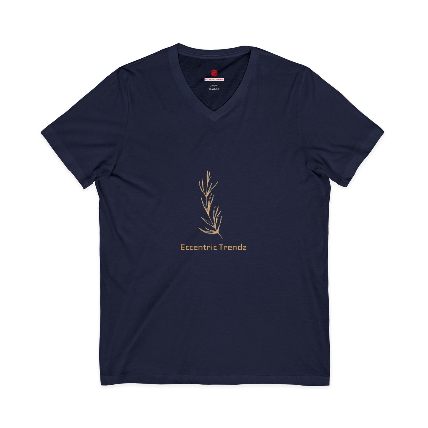 Eccentric Trendz Leaf V-Neck Tee — Stylish Soft Cotton