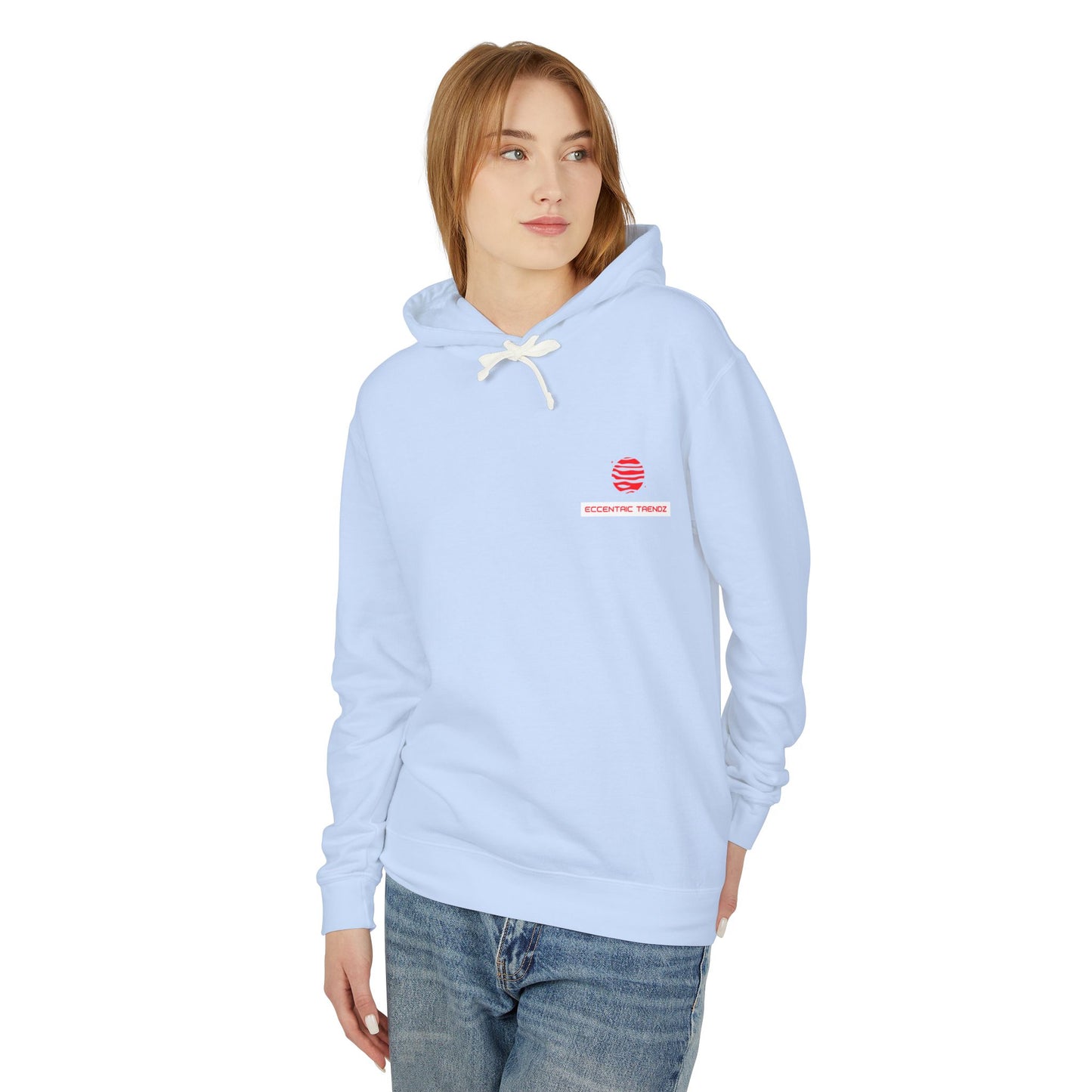 Eccentric Trendz Logo Hoodie — Lightweight Cream Pullover