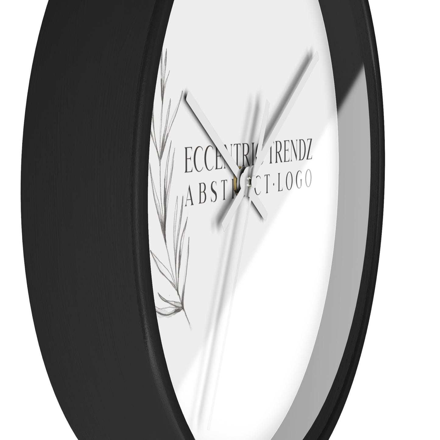 Eccentric Trendz Abstract Logo - Minimal Botanical Wall Clock