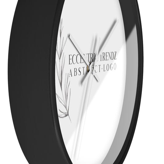 Eccentric Trendz Abstract Logo - Minimal Botanical Wall Clock