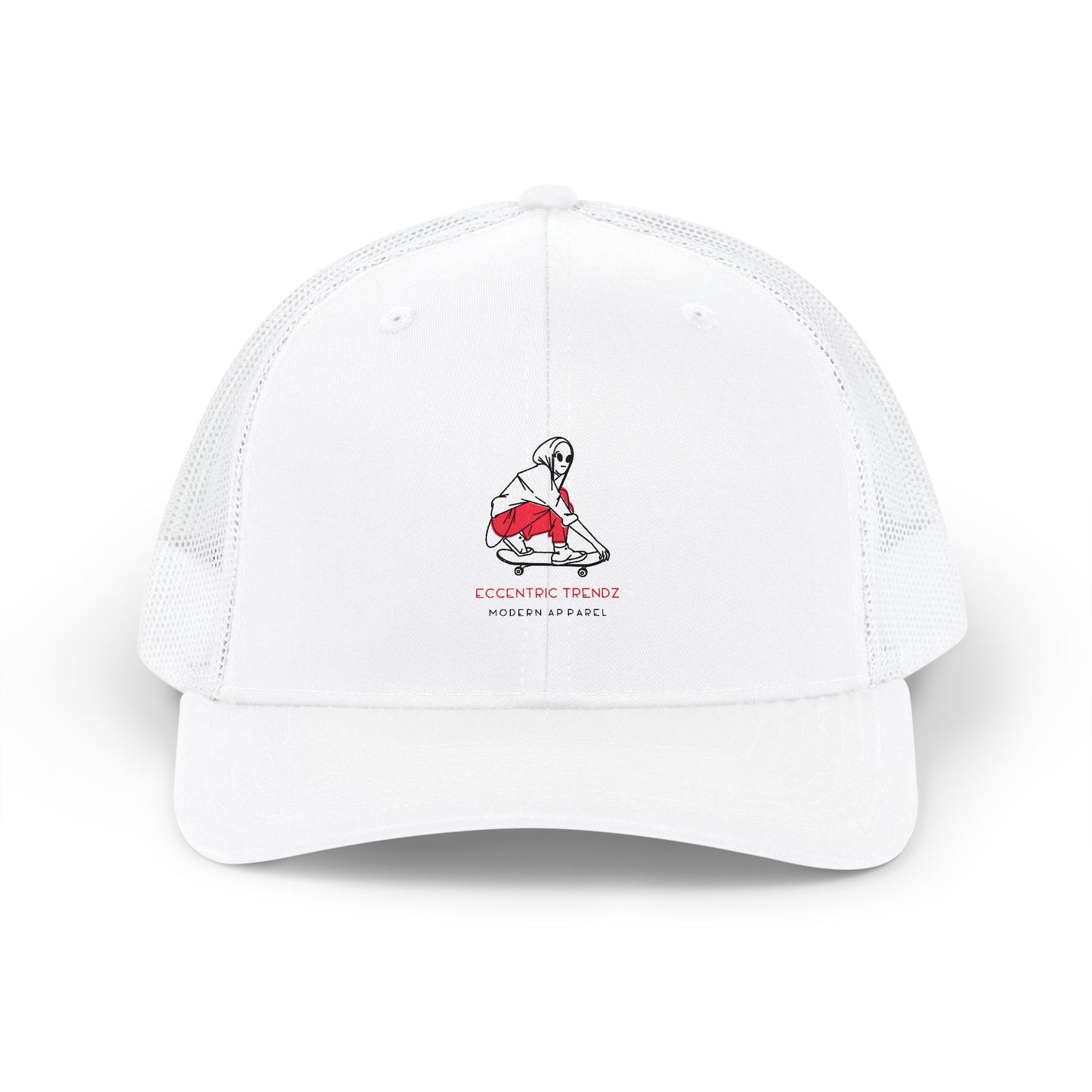 Eccentric Trendz Alien Skater Trucker Cap — Trendy Graphic Snapback
