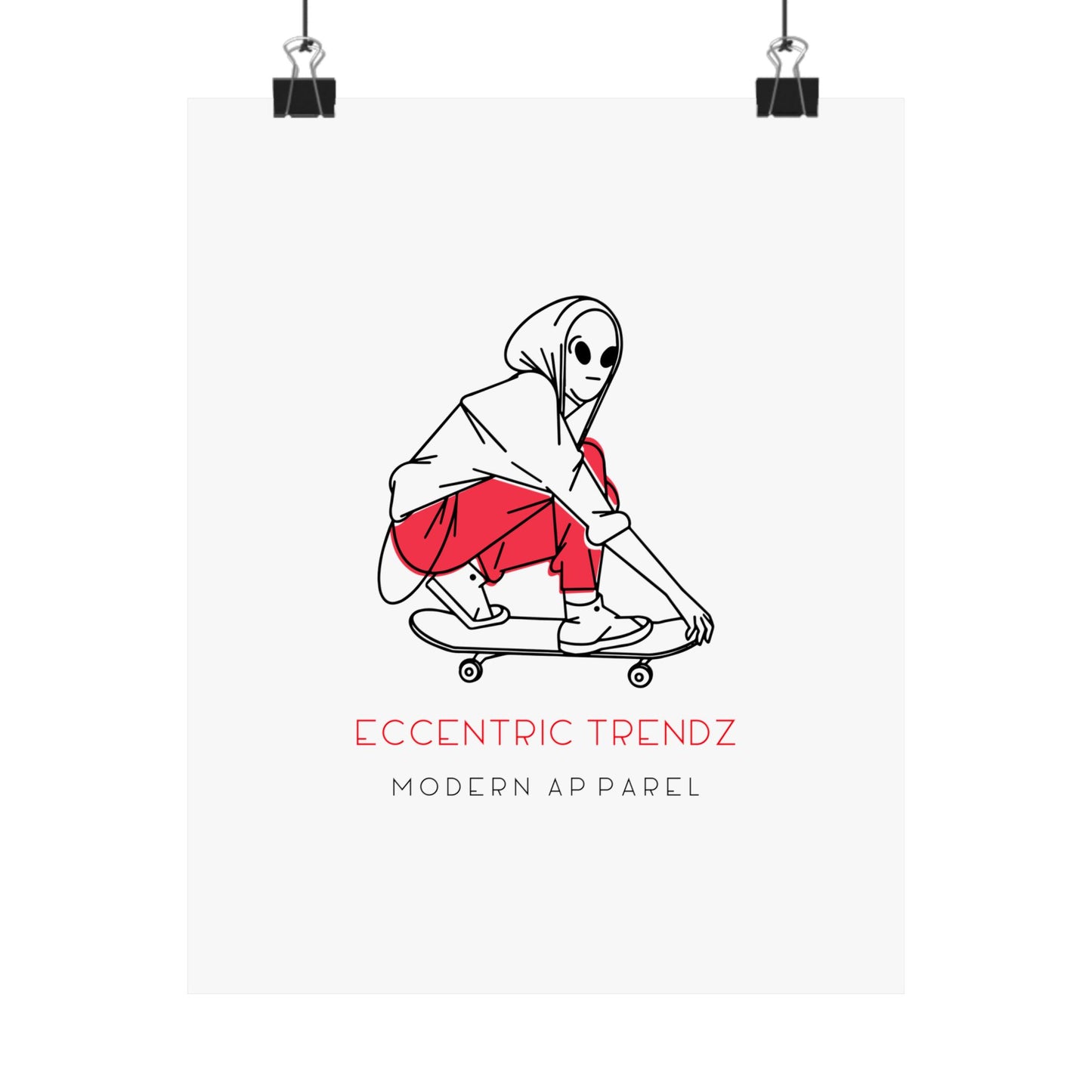 Eccentric Trendz Modern Stylish Vertical Print - Matte Creative Wall Art Poster