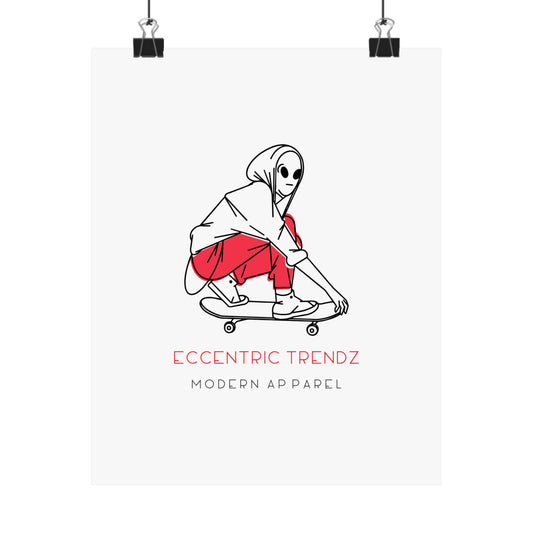 Eccentric Trendz Modern Stylish Vertical Print - Matte Creative Wall Art Poster