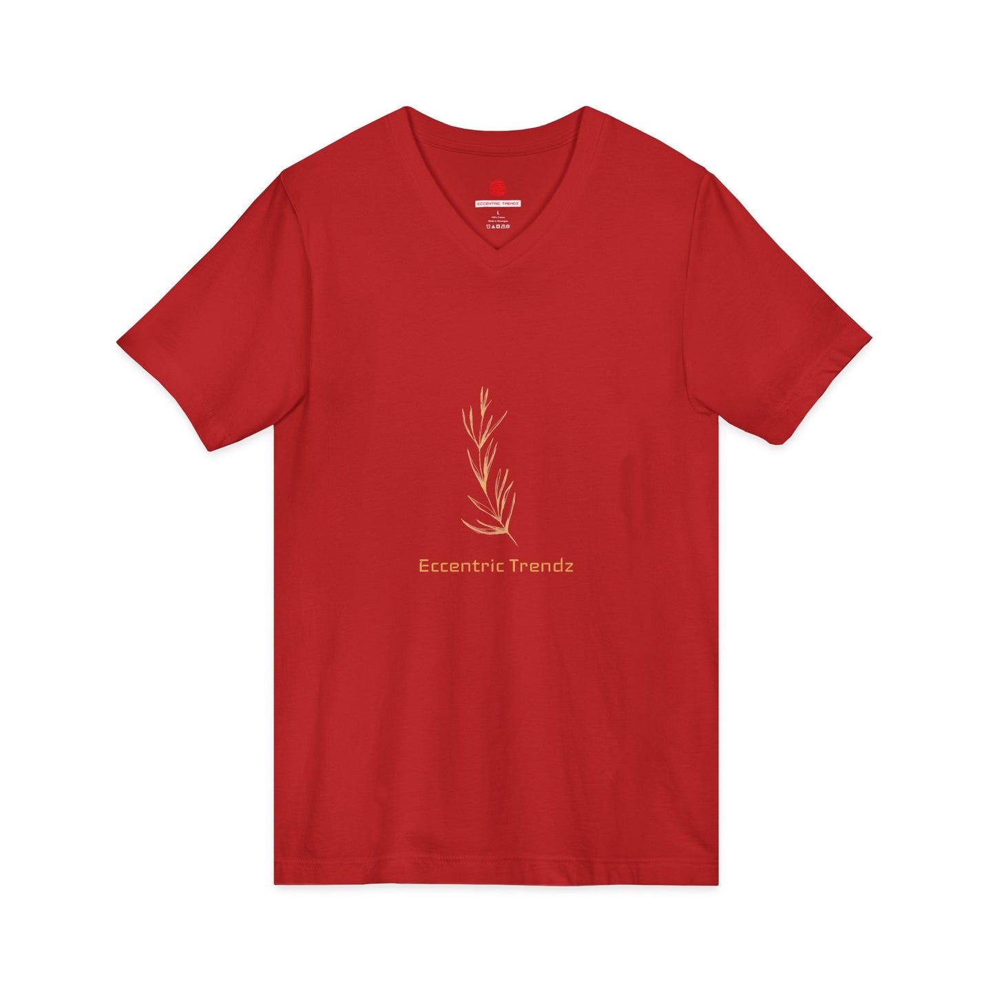 Eccentric Trendz Leaf V-Neck Tee — Stylish Soft Cotton