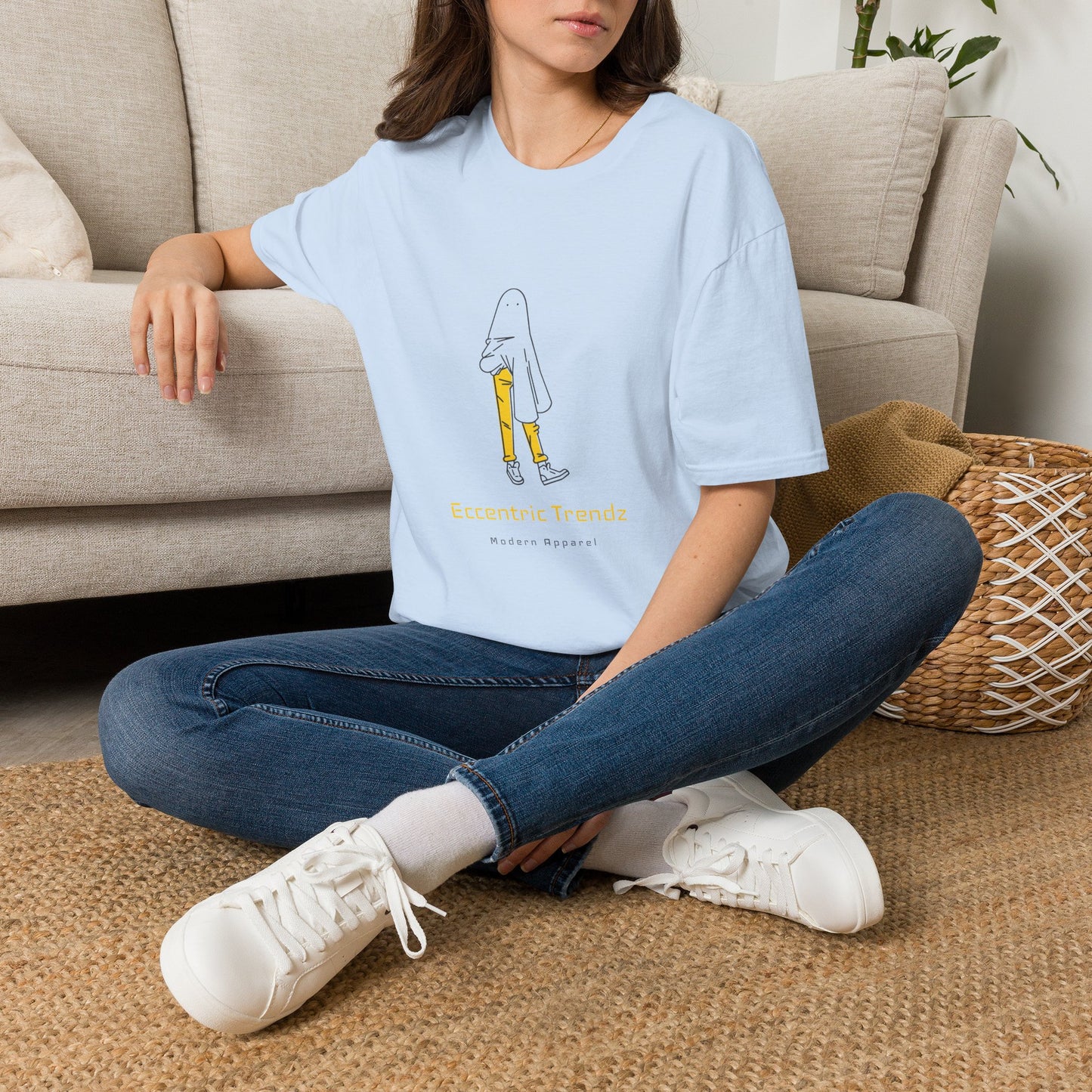 Eccentric Trendz Minimal Ghost Character Unisex Soft style Tee