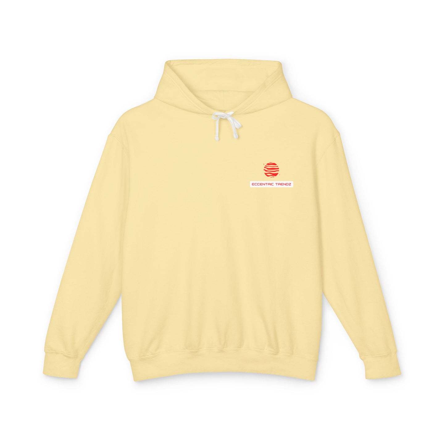 Eccentric Trendz Logo Hoodie — Lightweight Cream Pullover