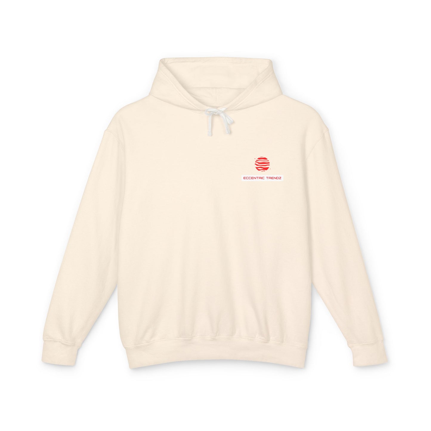 Eccentric Trendz Logo Hoodie — Lightweight Cream Pullover