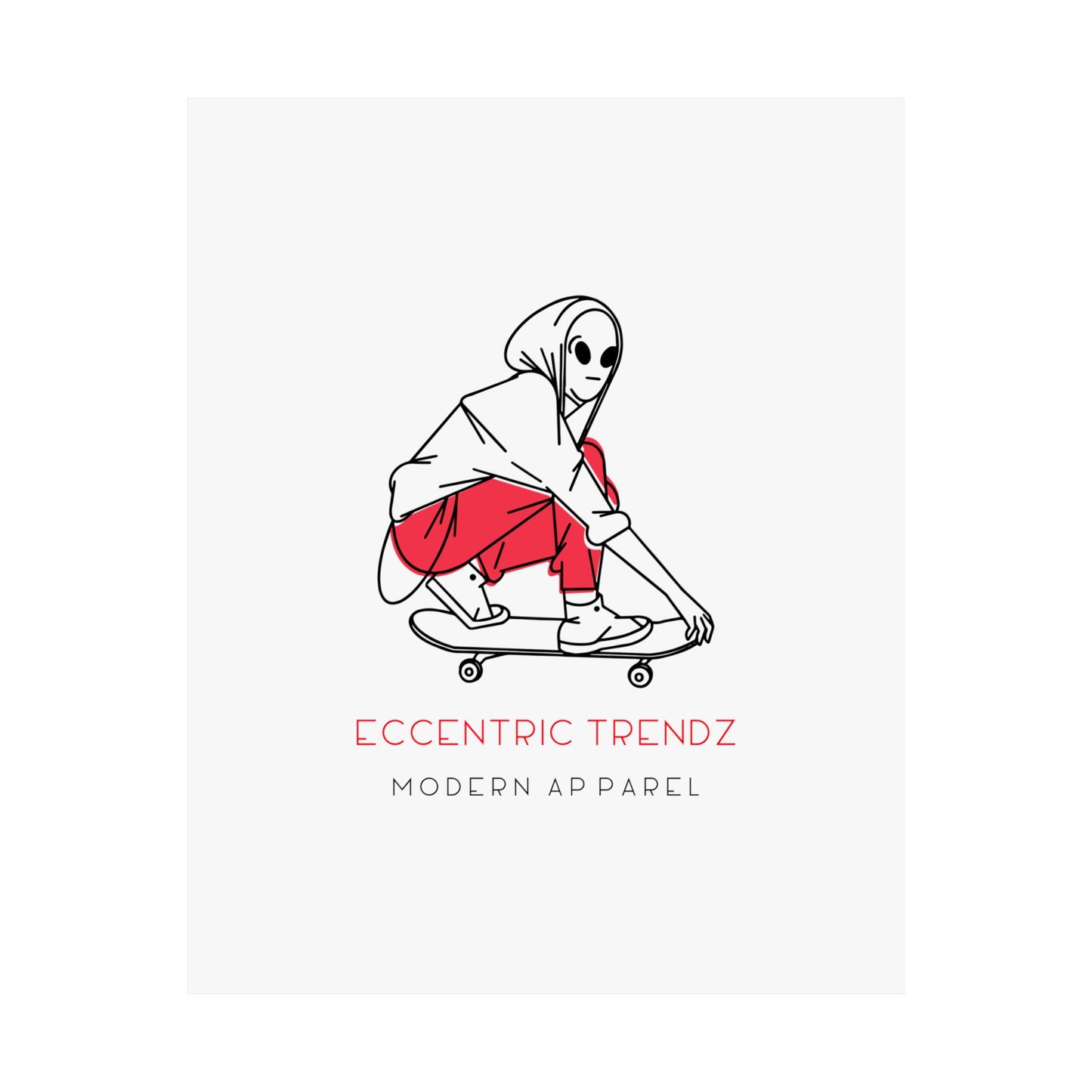 Eccentric Trendz Modern Stylish Vertical Print - Matte Creative Wall Art Poster