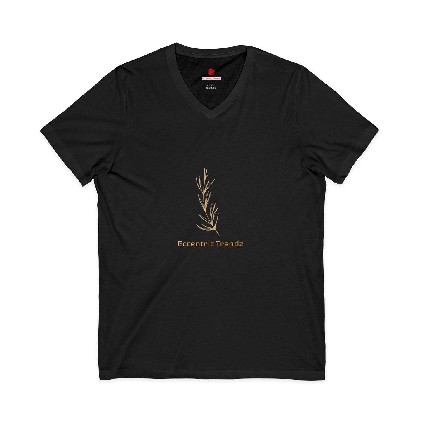 Eccentric Trendz Leaf V-Neck Tee — Stylish Soft Cotton