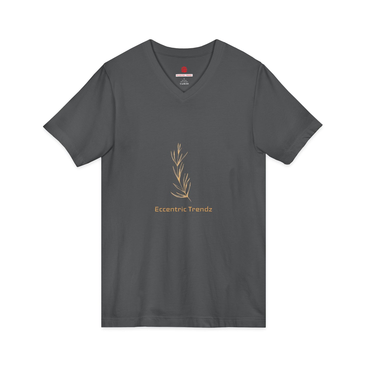 Eccentric Trendz Leaf V-Neck Tee — Stylish Soft Cotton