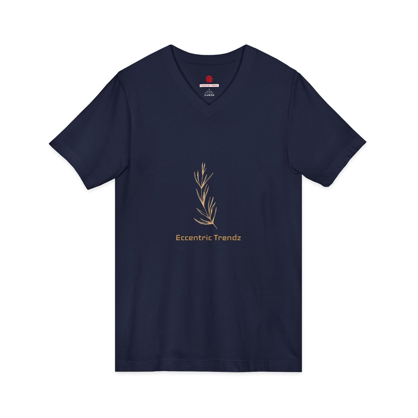 Eccentric Trendz Leaf V-Neck Tee — Stylish Soft Cotton