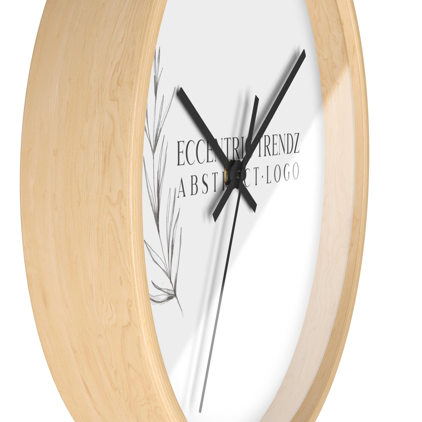 Eccentric Trendz Abstract Logo - Minimal Botanical Wall Clock