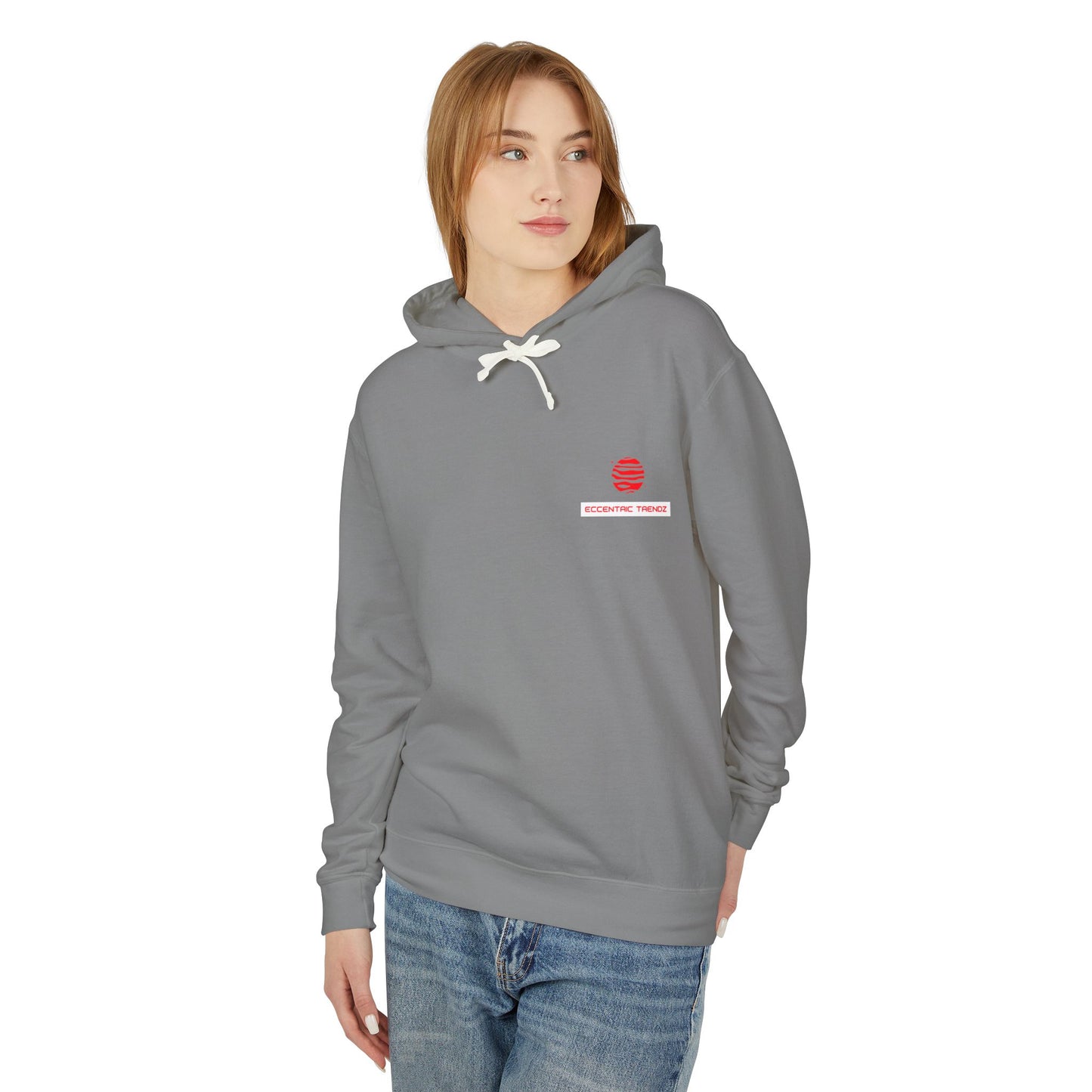 Eccentric Trendz Logo Hoodie — Lightweight Cream Pullover