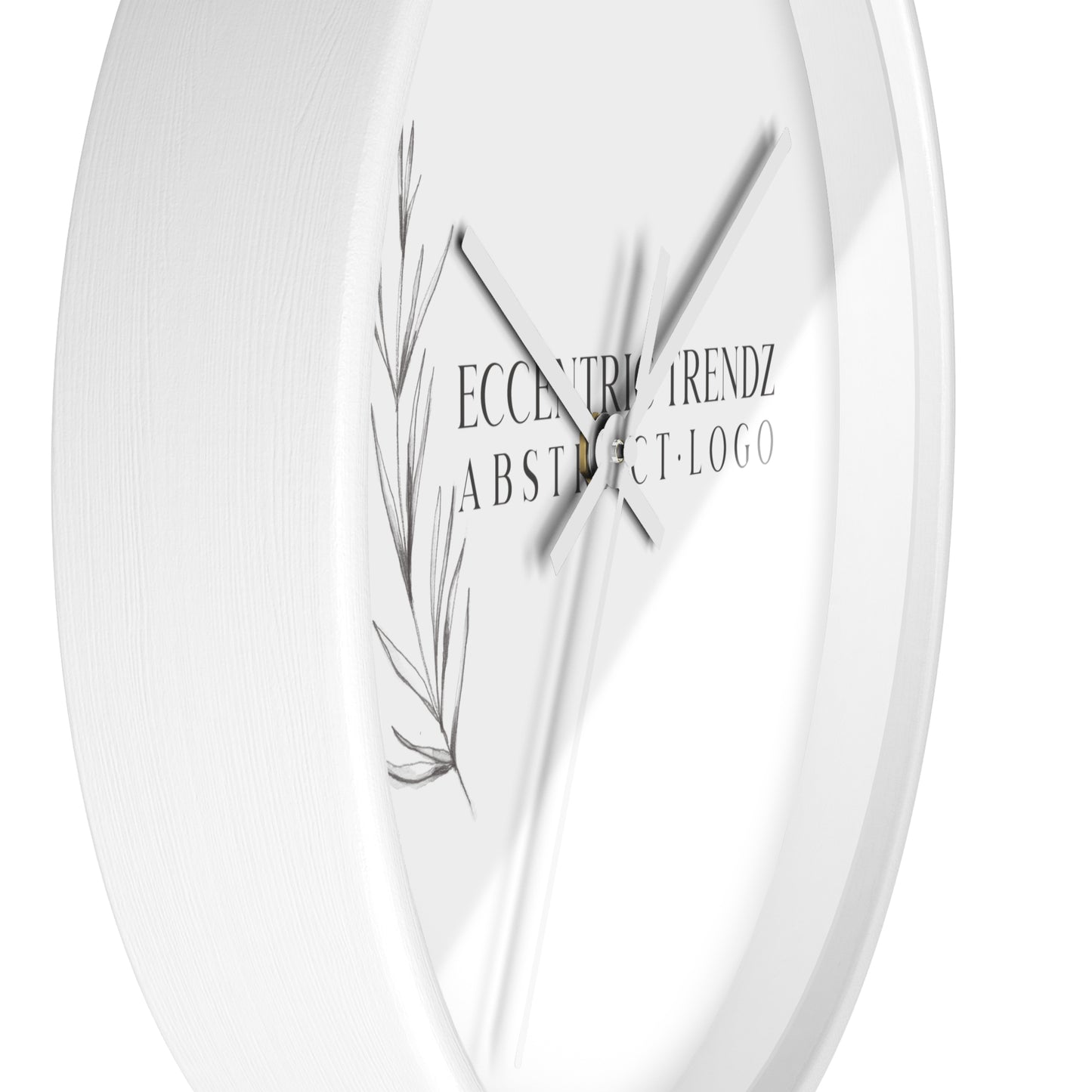 Eccentric Trendz Abstract Logo - Minimal Botanical Wall Clock