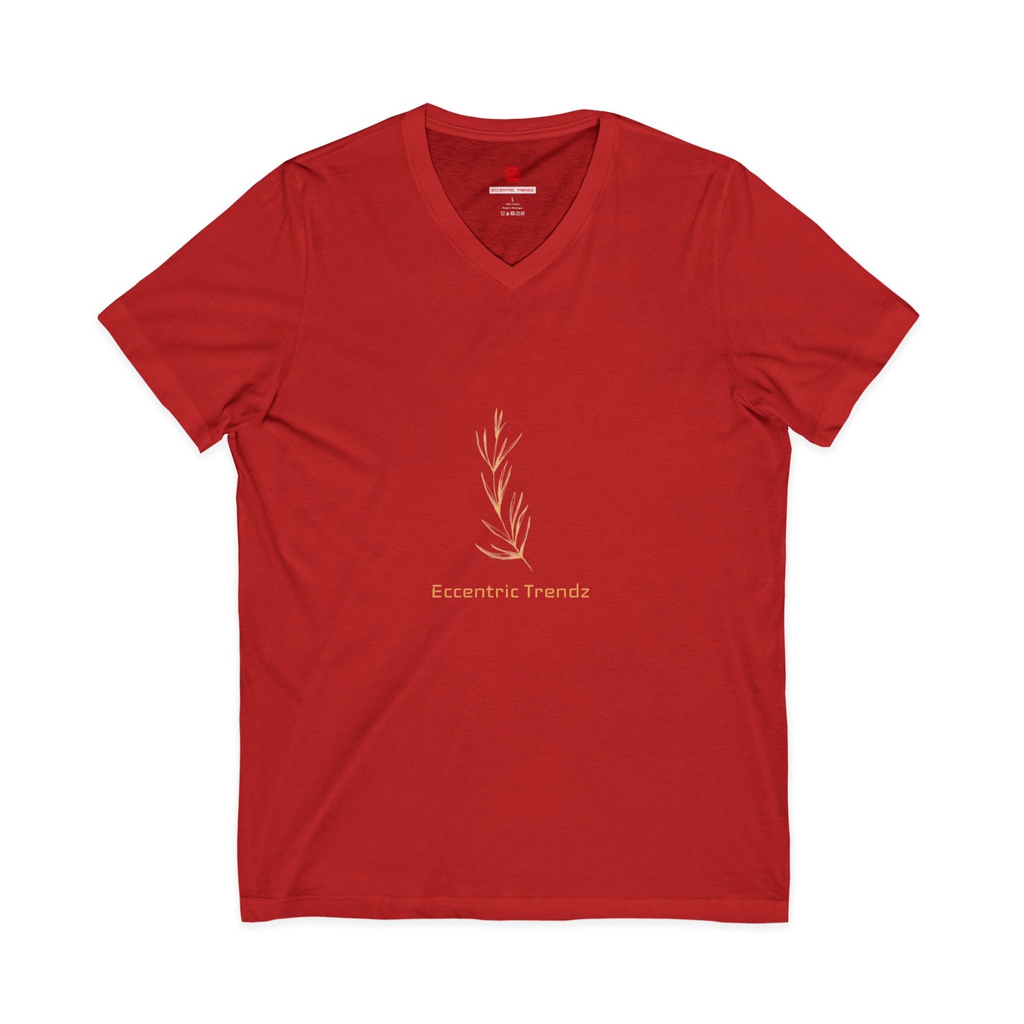 Eccentric Trendz Leaf V-Neck Tee — Stylish Soft Cotton