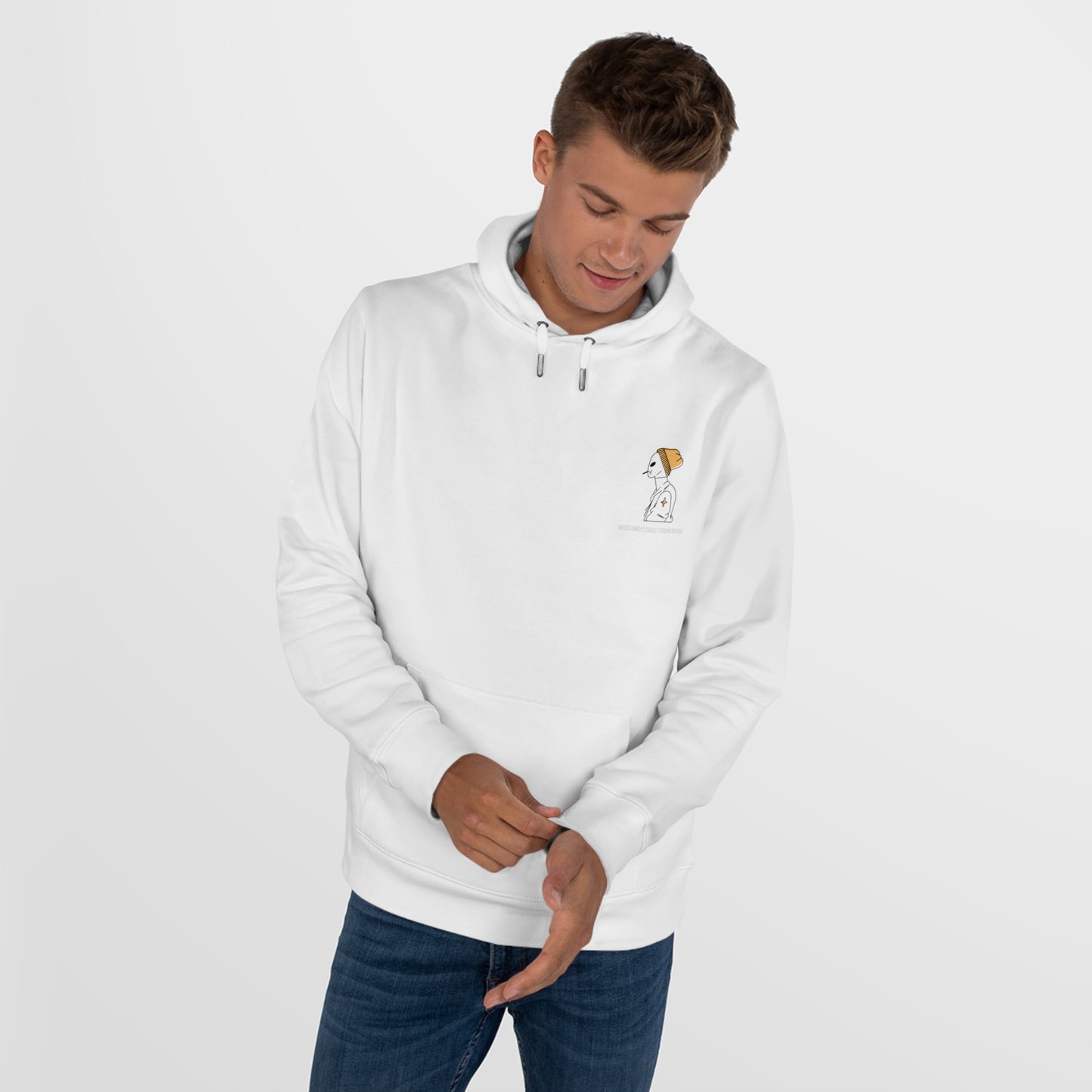 Eccentric Trendz Comfy, Stylish Pullover Smoking Alien Hoodie